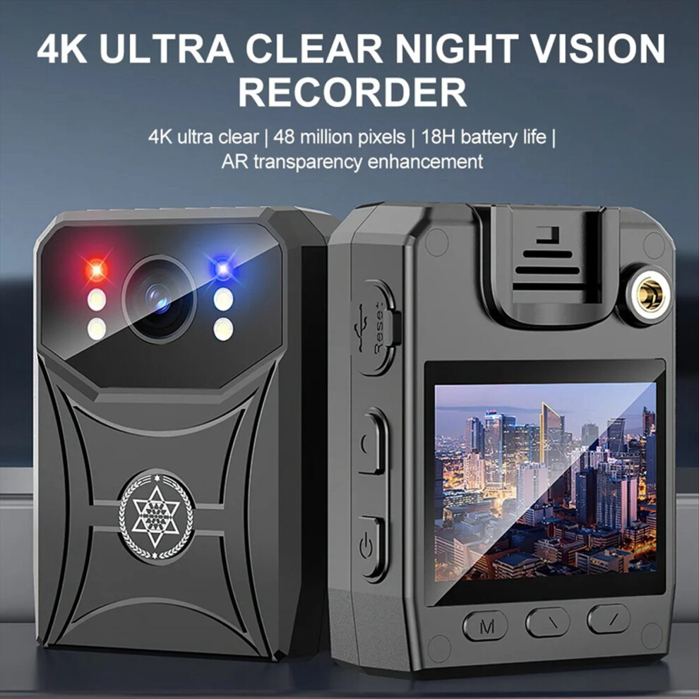 4K Mini Police Camera Digital Video Recorder Camcorder With Wifi 4853122567571