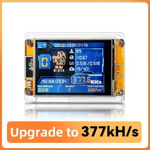 NMMiner NerdMiner V2 Hashrate 377KH/S ESP32 Tela Inteligente de 2,8 Polegadas 1