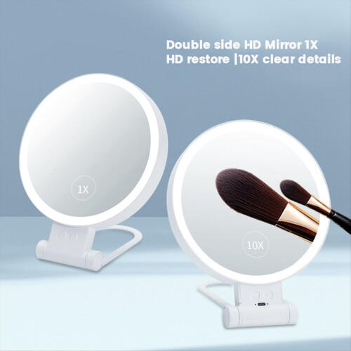 Specchio da trucco ingranditore 10X con luci e ingrandimento 2