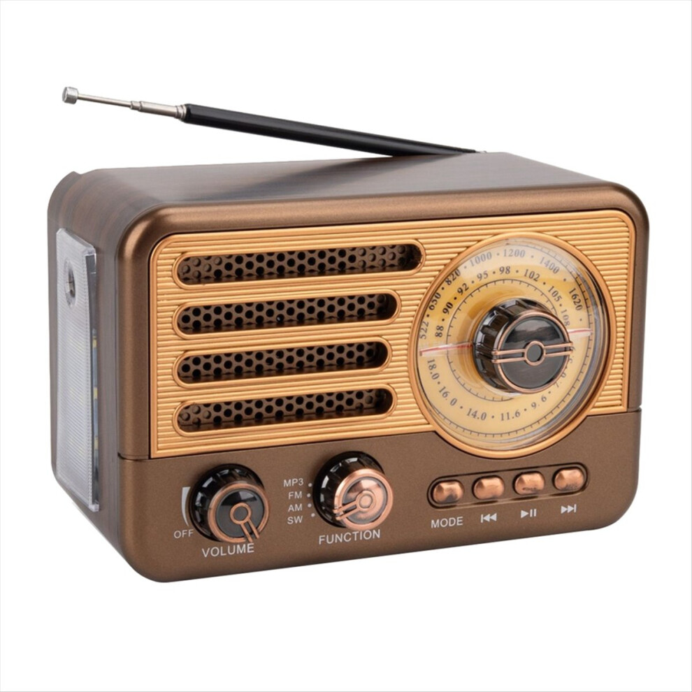 Markenlos Portable Retro Radio Vintage Bluetooth Speaker Fm/Am Radio Receiver