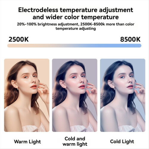 Handheld Ring LED Rechargeable Fill Light Desktop Selfie Light 2