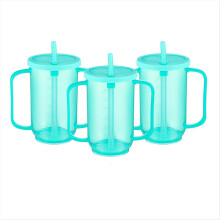 3 stuks tuitbekers voor volwassenen, 12 oz, lekvrije plastic bekers