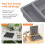 Silverware Organizer with Lid,Covered Utensil Tray Gray 3