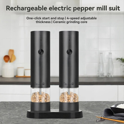 Electric Salt and Pepper Grinder Set Automatic Mill for Kitchen 1