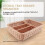Kitchen Cutlery Storage Basket 4 Compartments Rattan Storage Tray 4