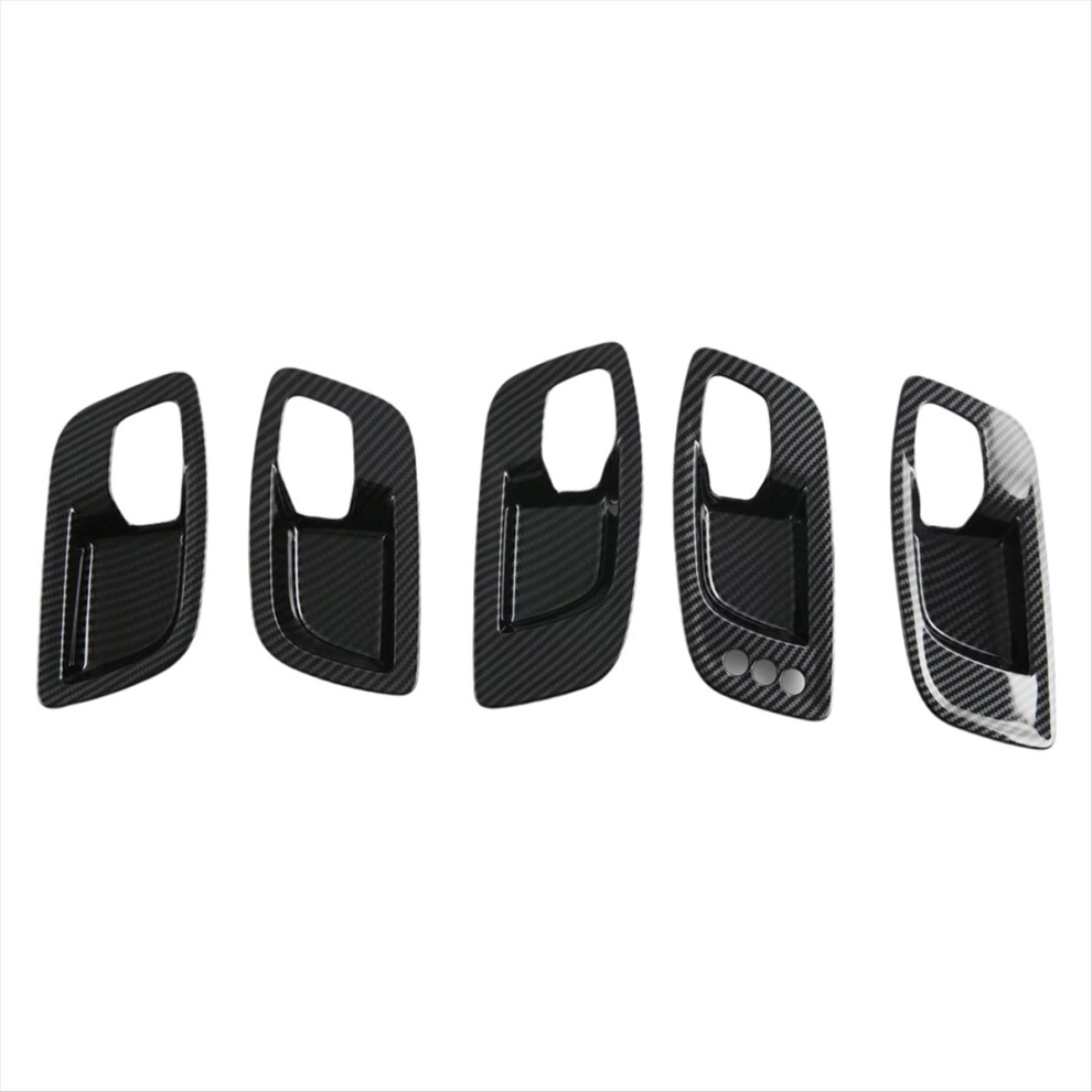 Carbon Fiber Inner Door Handle Bowl Cover Trim For Charger 4853122516098