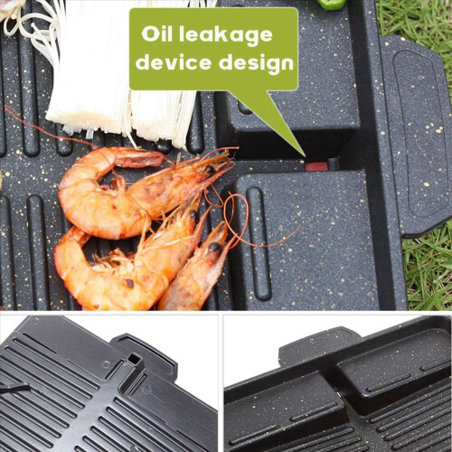 Φορητό τηγάνι BBQ Grill Pan Αντικολλητικό πιάτο ψησταριάς Δίσκος μπάρμπεκιου πάρτι 2
