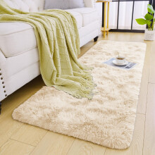 (60x220 cm (2x7.2 ft) Runner Rug, Marble Cream) Shaggy Rugs Marble Pattern-Non Slip Thick Pile Fluffy Area Rugs for Bedroom & Living room
