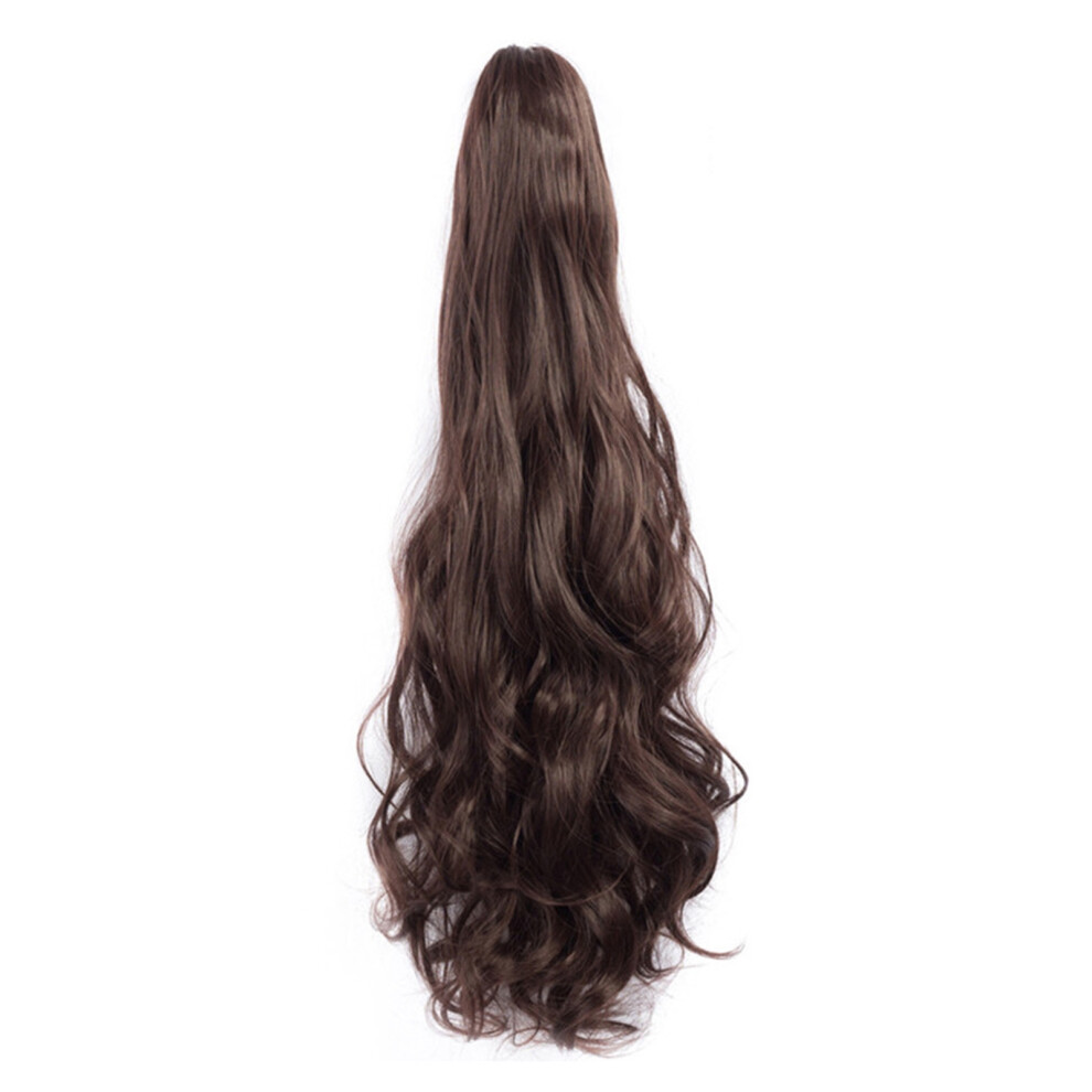 Claw Clip Curly Wig Ponytail 22-Inch Heat-Resistant Synthetic Hair