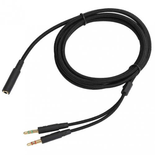 2in 1 Adapter Headphone Audio Cable Fit for Kingston HyperX Cloud Stinger/Cloud Mix/Cloud Alpha 2