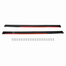 8PCS Car Body Styling Side Skirt Bright Black Red
