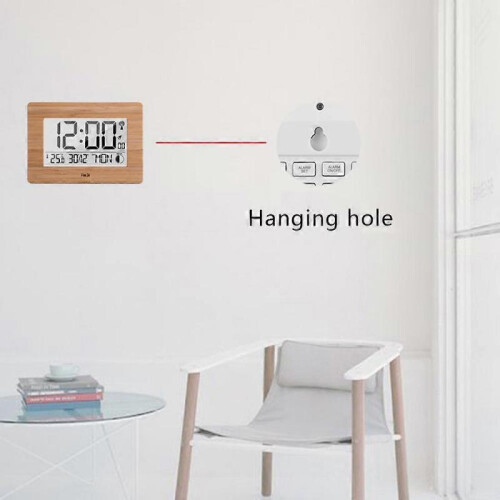 Temperature and humidity wall clock digital alarm clock weather forecast multi-function radio clock 2