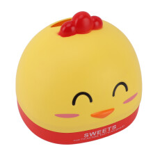 Dispenser per fazzoletti a forma di pollo giallo in stile cartone animato, 6,5 x 5,7 pollici