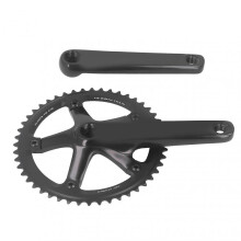 Bicycle Crankset 48T Black Square Taper Aluminum Alloy Bicycle Crankset for Mountain Road Bike Fixed Gear Bicycle