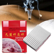 100pcs Disposable Stainless Steel Acupuncture Needles 0.25x25-50mm