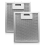 2 stk. W10915369 Emhætte fedtfilter W10727013 til, 1