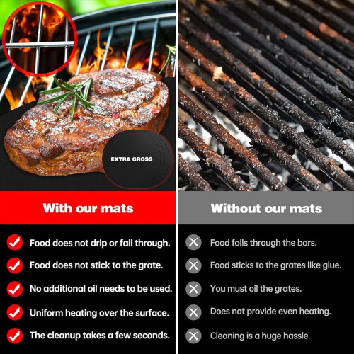BBQ grillmatte, non-stick grillmatter, gjenbrukbart bakepapir 2