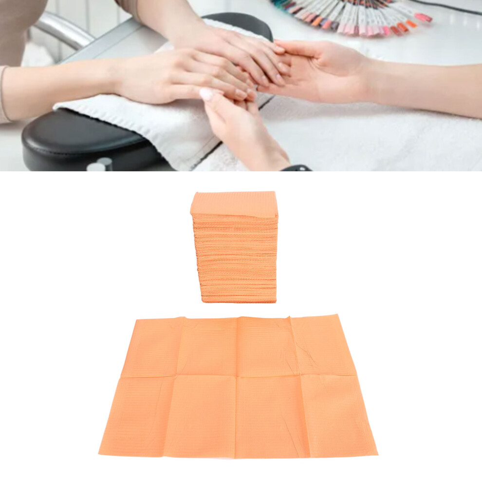 Disposable Orange Nail Art Pad 125 Pcs - Thin Soft & Absorbent