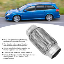 Edelstahl 2x6 Zoll Auto-Abgasflexrohr mit großer Flexibilität
