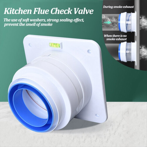 2PCS Kitchen Range Hoods Check Valve 80-100mm Pipe Double-Ended 2