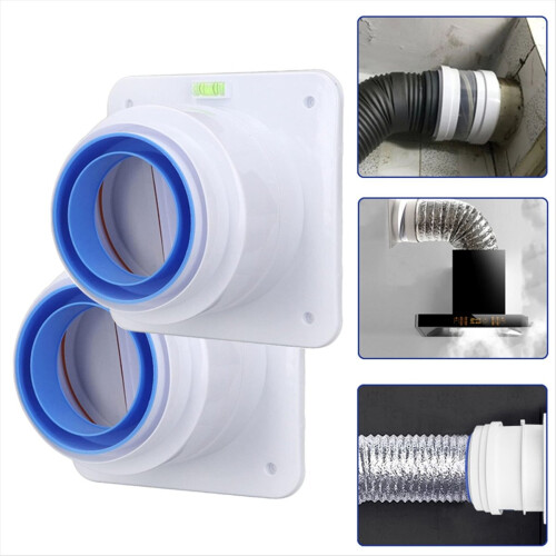 2PCS Kitchen Range Hoods Check Valve 80-100mm Pipe Double-Ended 1