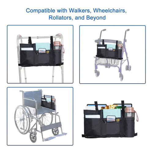 Walker Bag with Soft Cooler&Cup Holder,Walker Bags for Folding Walker 1