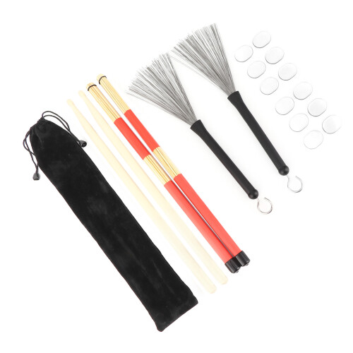 Drumstick Kit Rute Brush Damper Drum Set Musical 2