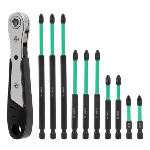 10 stuks PZ2 magnetische schroevendraaierbits, zware inbussleutelset