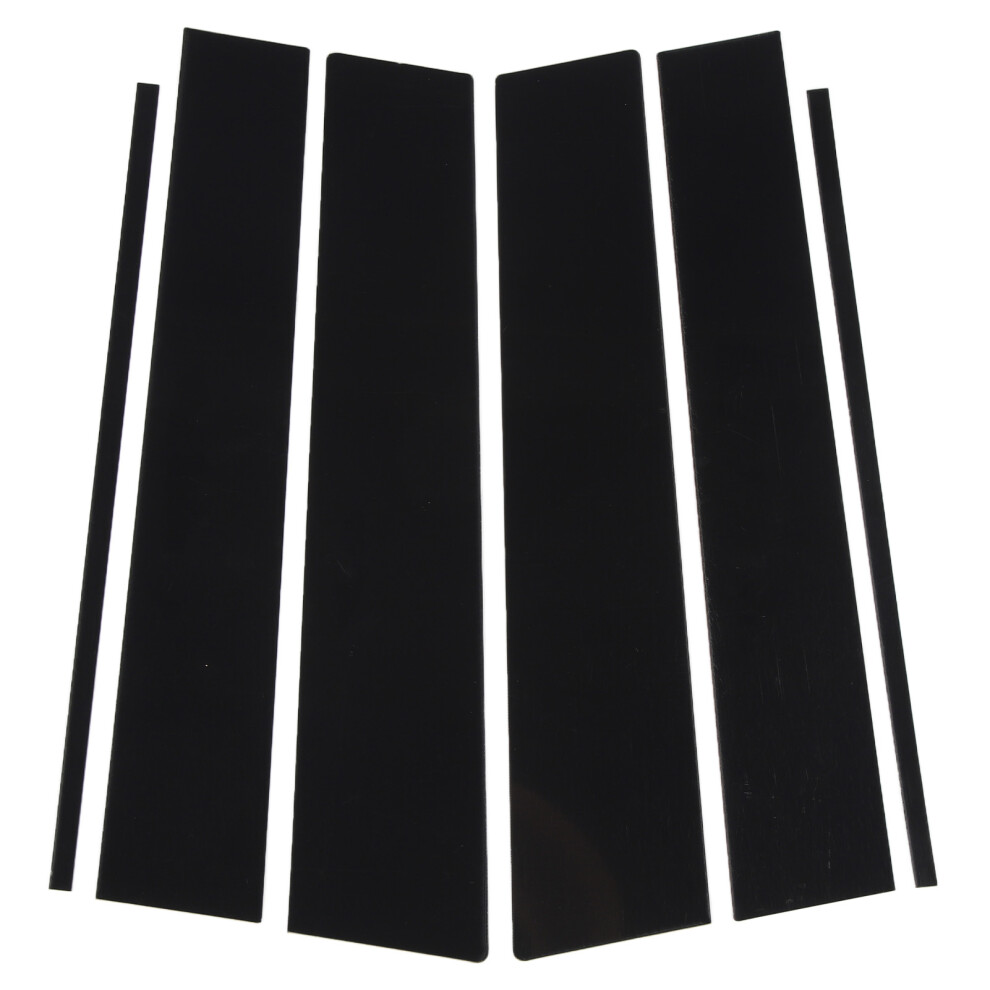 6 Pcs B Pillar Door Trim Molding Glossy Pc Black 8320539211282