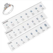 Set de măsurători de inele, instrument de măsurare a pietrelor prețioase, ecartament pentru măsurarea degetului de 7,9x1,9 in