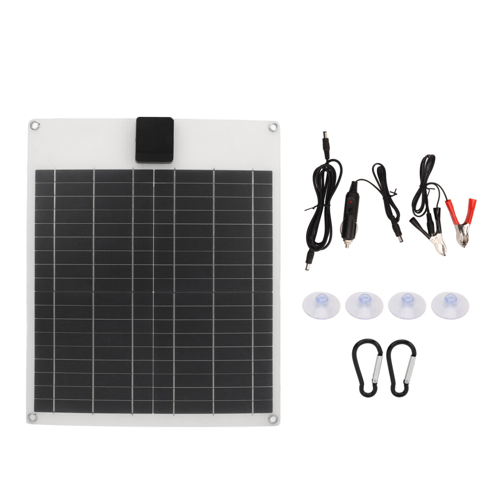 20W 5V 12V Solar Panel Dual Output Monocrystalline White 8320539211664