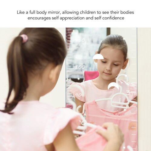 Multipurpose Acrylic Growth Chart Mirror for Kids 70-180cm 2