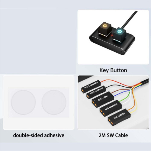 Comutator de alimentare pentru computer desktop, placă de bază PC fără adaptor 2