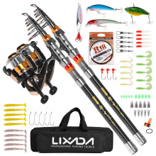 Fishing Rod and Reel Combo Carbon Fiber Telescopic