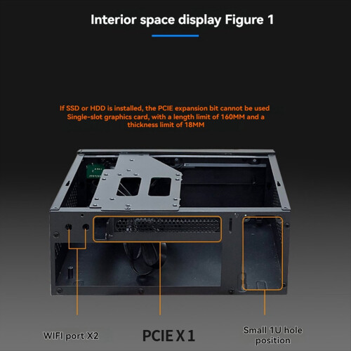 Mini Computer Chassis Steel Construction Portable Saves Desktop Space 2
