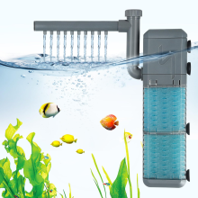 Aquarium Filter Pump 800L/H, Fish Tank Filter with Aeration & Adjustable Flow, Detachable Spray Bar, 9W Water Circulation Pump