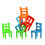 18Pcs Balancing Chairs Set Assorted Stacking 5