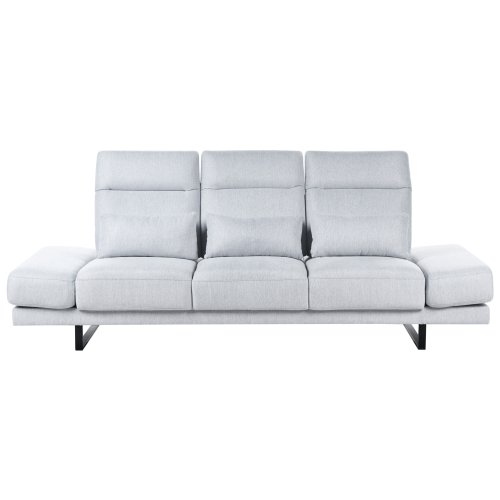Beliani Sofa 3 Seater IKAST Fabric Light Grey