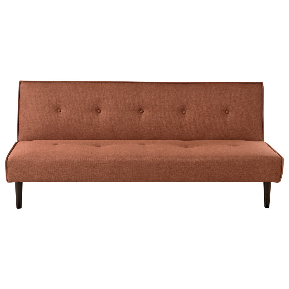 Sofa Bed 3 Seater VISBY Fabric Golden Brown