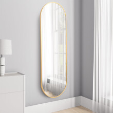 40cm W x 150cm H Wall Mounted Full Length Mirror, Gold