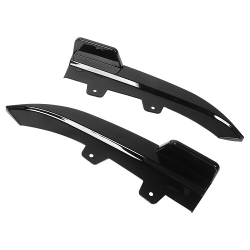 Rear Bumper Side Lip Diffuser Glossy Black Skirt 2