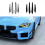 Forreste kofanger sidesplitter spoiler til 2-serie M2 Bright Black 3