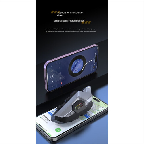 H9X 4 Riders 2KM Motorcykelhjelm Intercom Bluetooth Headset 2