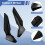 Motorcykel Forrude Side Vindafviser Spoiler Sort 7