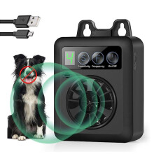 Smart Ultrasonic Dog Bark Deterrent 4.59-15.24m Rechargeable, Adjustable