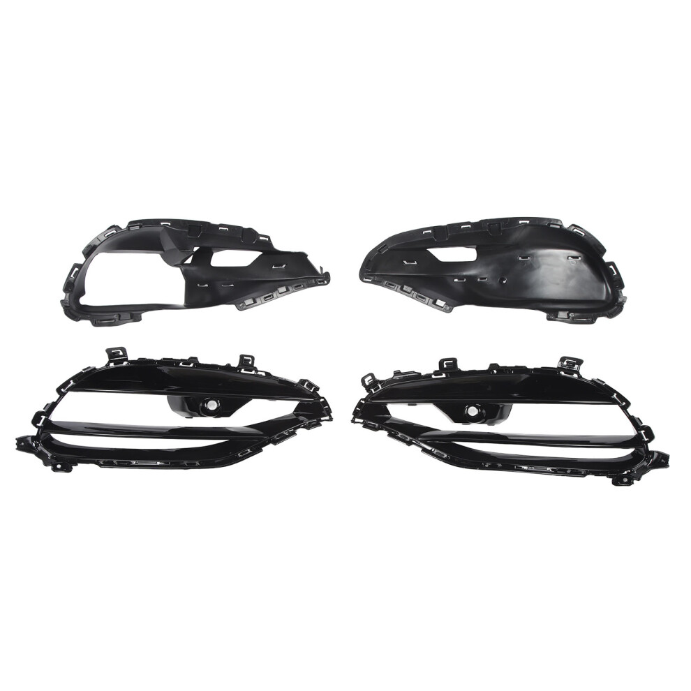 Front Bumper Fog Grille Glossy Fog Light/Black 8320539215785