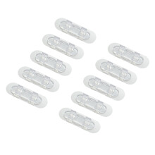 10 Stück selbstklebende Kabelclips S Acryl+PP Wandclips