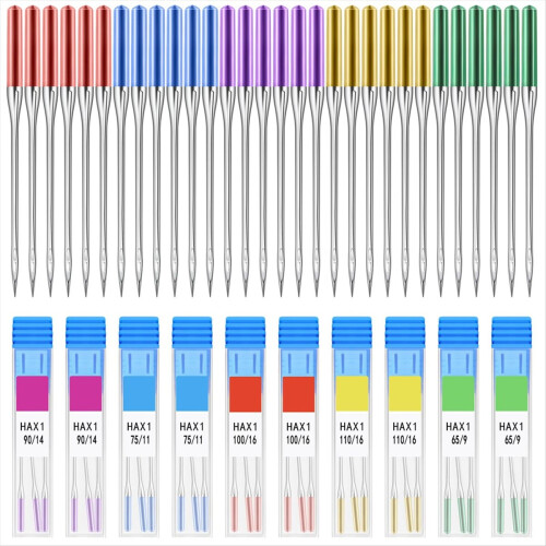 30 PCS Universal Sewing Machine Needles,Regular Point Sewing-Needles