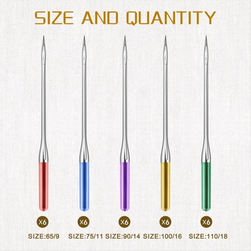 30 PCS Universal Sewing Machine Needles,Regular Point Sewing-Needles 1