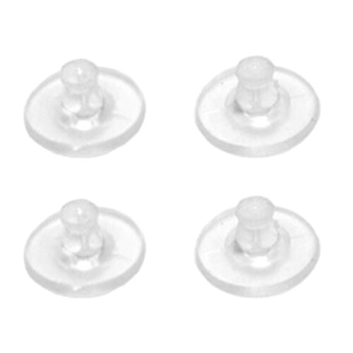 100pcs Clear Silicone Earrings Stoppers Ear Studs Closure Rubber